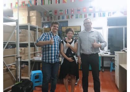 Customers visit the factory