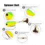 SP03 3.5cm/31.5g Pupa type Spinner Lure with Rotation Spoon Sequins