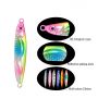 LJ06 5.5cm/10g Metal Fishing Jig Lure with Feather Hooks