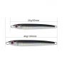 LJ09 40g/100mm Metal Lead Fishing Fish with Feather Hooks